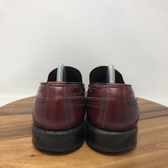 Allen Edmonds Mens Berwick Loafer Burgundy Almond Toe Wingtip 11.5 AA Narrow main image 6